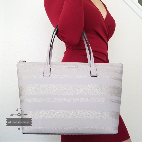 Kate spade HANI Haven lane nouveau tote stripe NWT - Picture 2 of 6